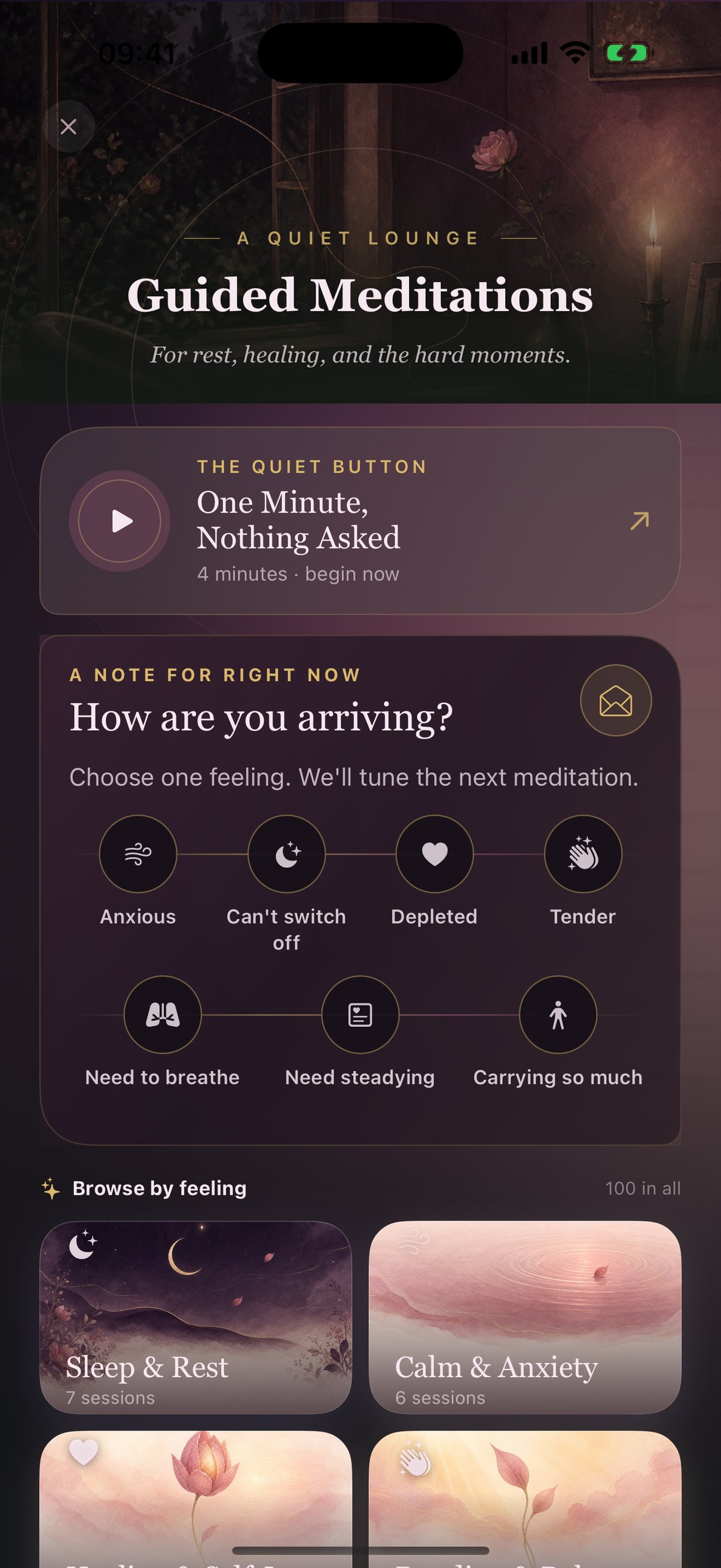 Mama Bloom Guided Meditations with the seven-option arrival constellation